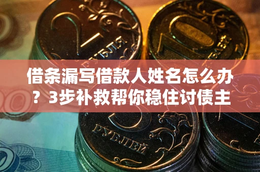 北京借条漏写借款人姓名怎么办？3步补救帮你稳住讨债主动权