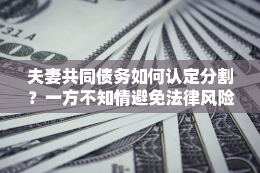北京夫妻共同债务如何认定分割？一方不知情避免法律风险必看！